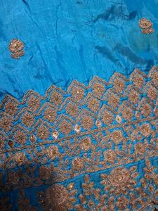 Beautiful Blue Embellished Saree