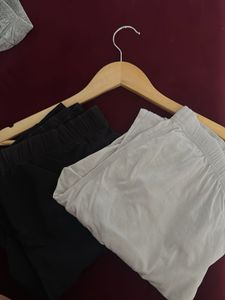 Set of 2 Comfortable leggings - Black &amp; White