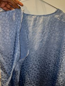 Blue Animal Print Top