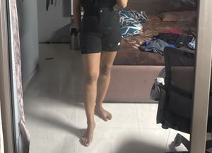 Black High-Waisted Shorts