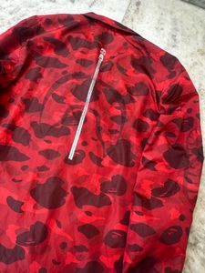 Y2K Bape Red Camo Coach Jacket