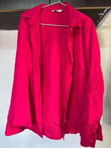 Hot Pink Button-Down Shirt