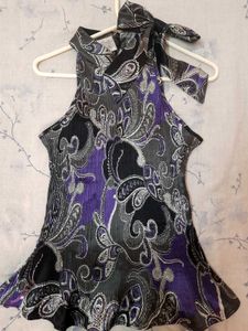 🔥BEST DEAL🔥Women's Elegant Purple Bow Top