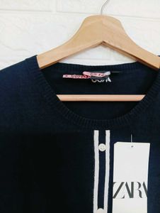 Black Pocket Detail T-Shirt