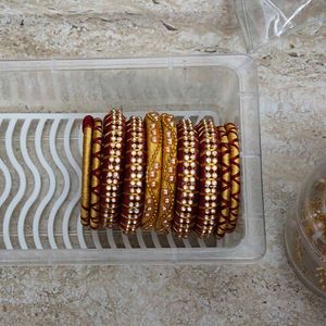 Handmade Silk Thread Bangles Set