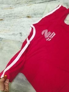 Red "New Journey" Graphic T-Shirt