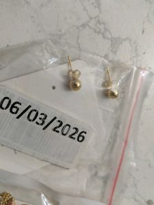 Gold Ball Earrings &amp; Starfish Necklace