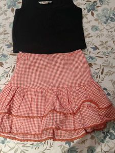 skirt with tank top