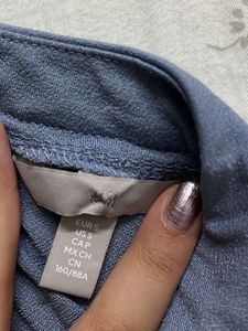 Slate Blue Mock Neck Sleeveless Top