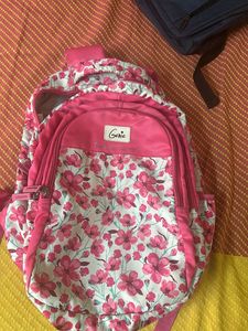 Floral Pink School Bag