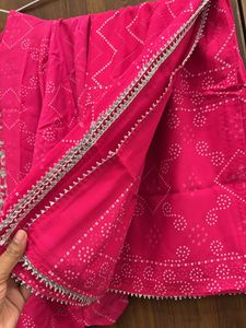 Beautiful Pink Chunri Print Kurta Set ❤️