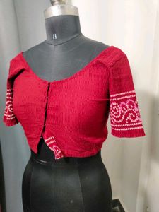 Red stretchable Blouse