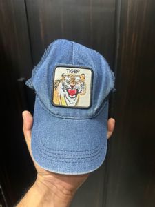 Denim Tiger Trucker Hat