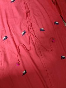 New Embroidered Long Peach shrug