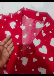Red Heart Print co,ord Set