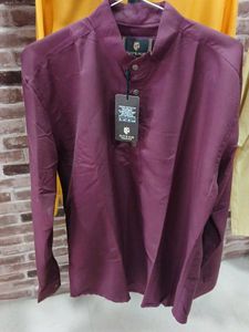 Men's Maroon Kurta