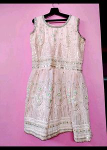 Embroidered Baby pink Suit Sharara set