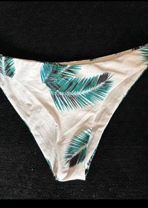 Tropical Leaf Print Bikini Bottoms