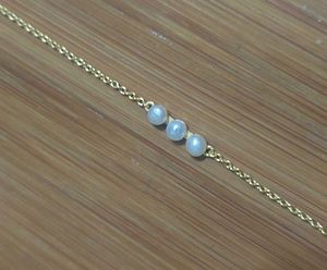 Gehna Sterling Silver Round Pearl Bracelet