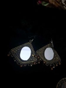 Statement Mirror Earrings - Bohemian Style