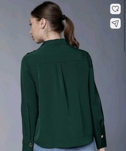 Casual Dark Green Top
