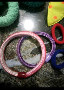 Colorful Hair Ties &amp; Scrunchies Set