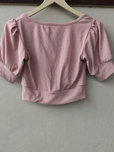Chic Ruched Puff Sleeve Top