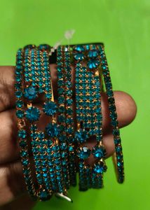 6 Blue Stone Bangles