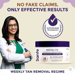 (Sealed)Sanfe Instalite Wipe Off DeTan Body Cream