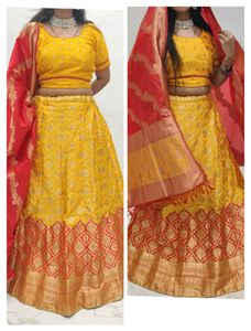 Beautiful Red & Yellow Lehenga Choli