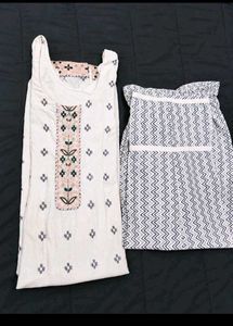 Light Pink Printed Kurta Set
