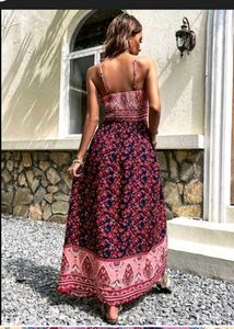 SHEIN Boho Beach Maxi Dress