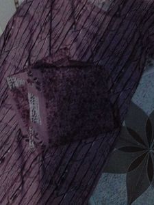 Purple Striped Salwar Kameez Set.