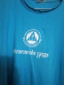 Blue "sivananda Yoga" T-Shirt (large)