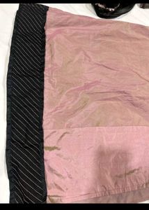 Elegant Pink &amp; Black Kurta Set