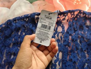 Elegant Blue Lace Bolero Jacket