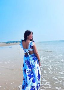 Floral Maxi Dress with Ruffle Sleeves