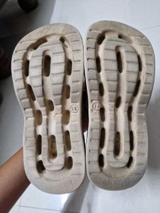 Comfortable Beige Wedge Sandals