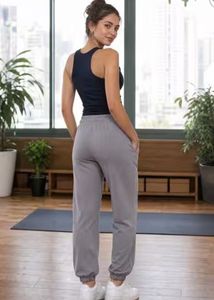 Grey Joggers with Drawstring Waist