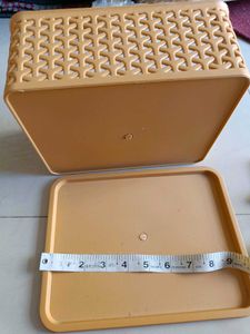 Beige Plastic Storage Container
