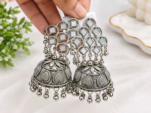 sets of 4 Boho Jhumka Earrings Set oxidise
