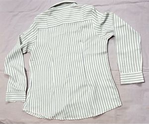 Classic Pinstripe Button-Up Shirt for women