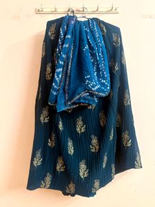 Embroidered Teal Lehenga Choli Set