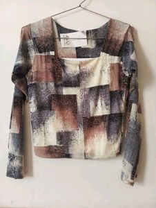Abstract Pattern Long Sleeve Top