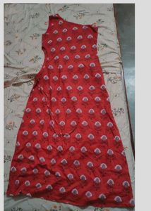 Red Printed One Piece