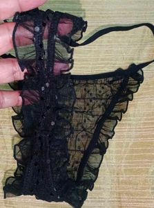 Sexy Black Thong Set