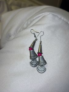 Boho Silver Tone Dangling Earrings