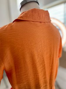 🚀🚀24Hrs EOS SALE🚀🚀Faux 2Pc Orange Ruffle Top