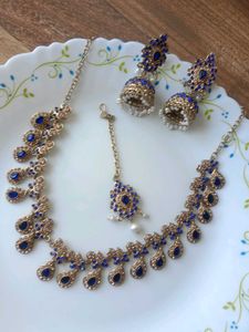 Stunning Blue &amp; Gold Jewellery Set