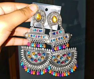 Boho Multicolor Jhumka Earrings